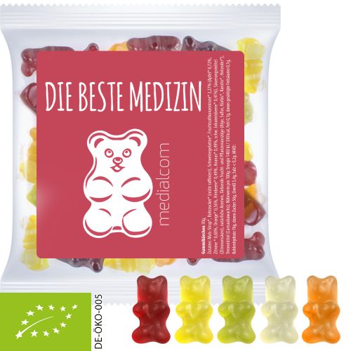 Bio Gummibärchen, ca. 30g, Express Maxi-Tüte mit Etikett