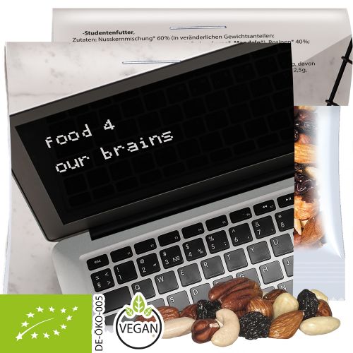 Bio Studentenfutter, ca. 30g, Express Maxi-Tüte mit Werbereiter
