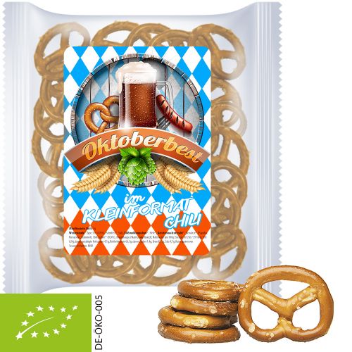 Bio Mini Brezeln Chili, ca. 30g, Express Maxi-XL-Tüte mit Etikett